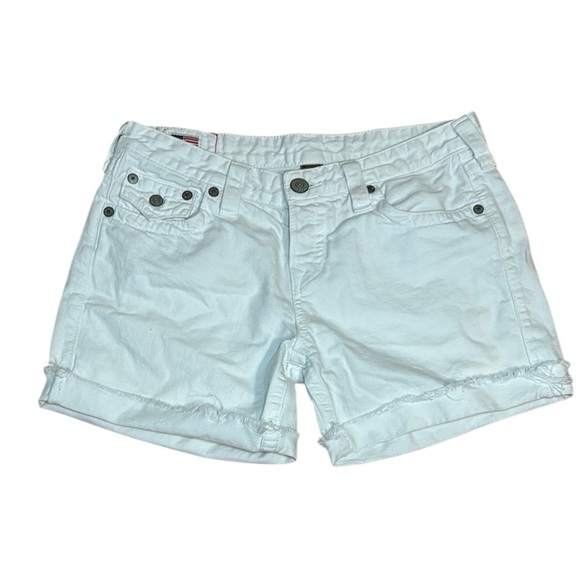 True Religion Pants - True Religion Women's White Denim Shorts, cotton, 29